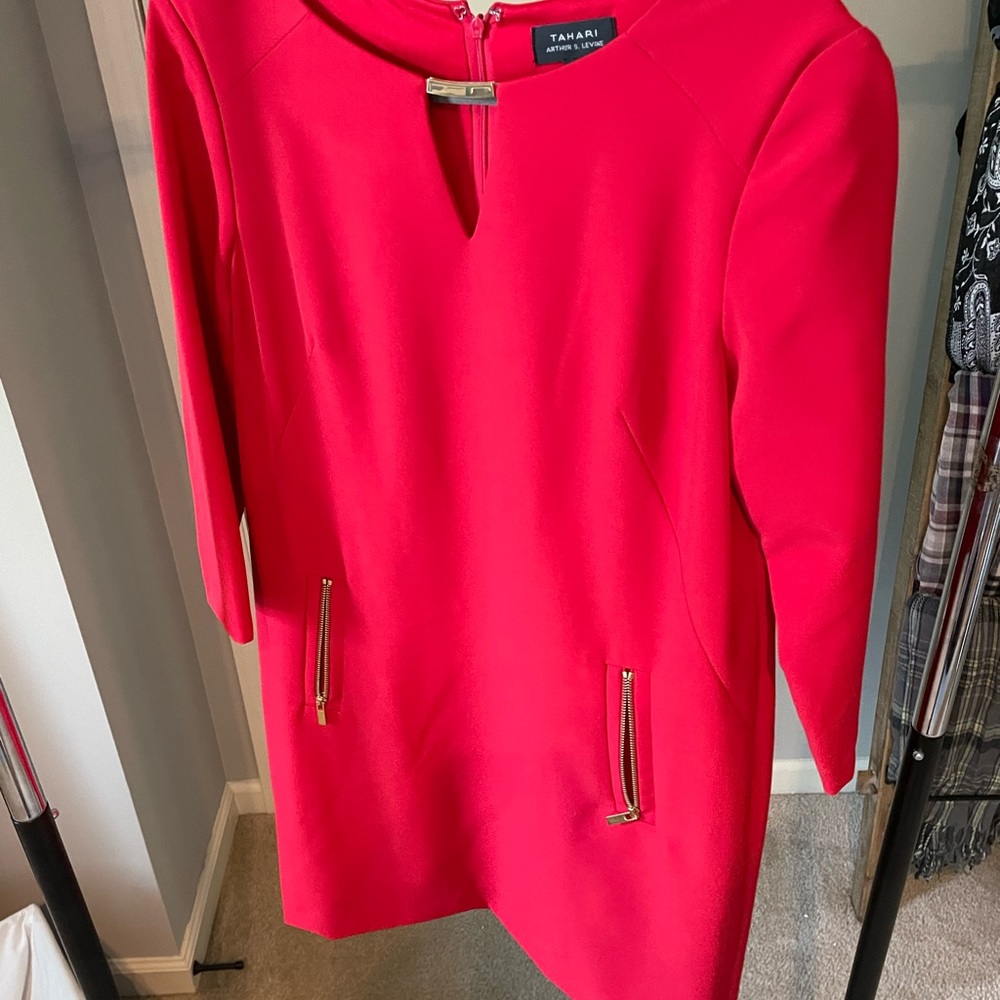 RED HOT ZIPPER DRESS